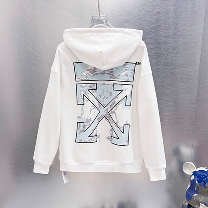 off white marble texture arrow hoodie